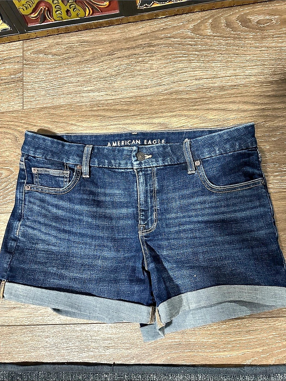 American Eagle Women's Denim Jean Shorts in Blue Like New